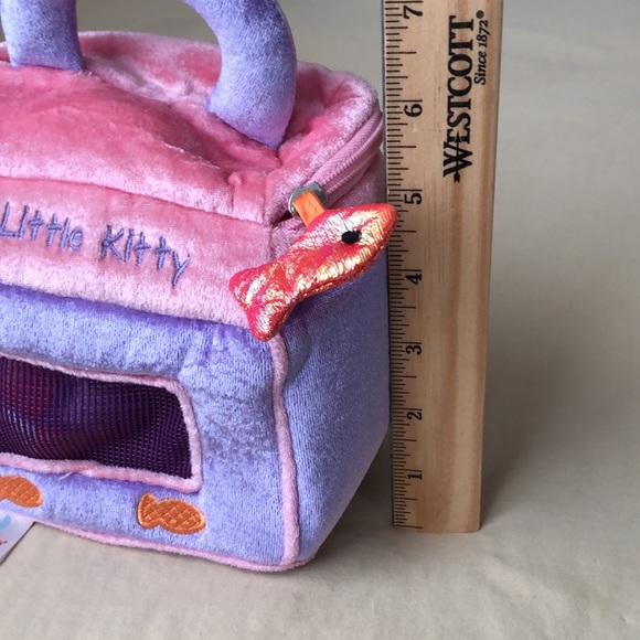 My Little Kitty Gund Zip Up Carrying Case with White Cat Dish and Ball Fabric - Picture 13 of 14